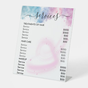 Purple Glitter Luxury Drip Salon  Pedestal Sign