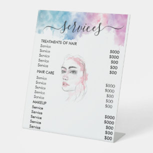 Purple Glitter Luxury Drip Salon Pedestal Sign