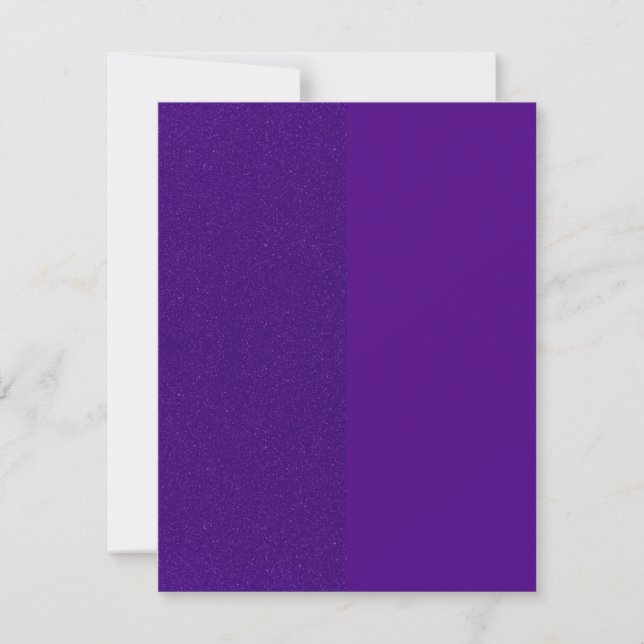 Purple Glitter & Matte Flat Note Cards – Customize (Front)
