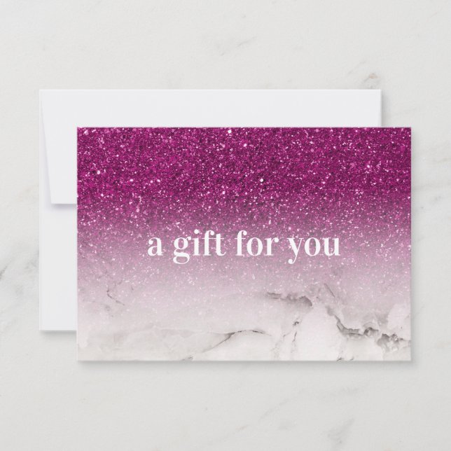 Purple Glitter Ombre Marble Salon Makeup Boutique (Front)