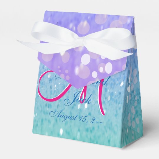 Purple Glitter Patio Lantern Confetti Glam Glow Favor Box