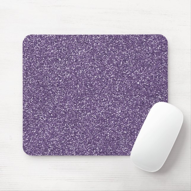 Purple Glitter Pattern Mouse Pad (With Mouse)