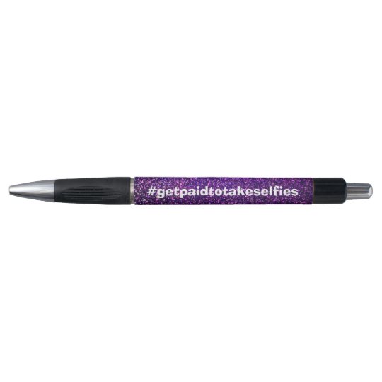 purple glitter pen