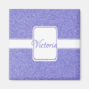 Purple Glitter Personalize Magnet