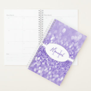 Purple Glitter Personalize Planner