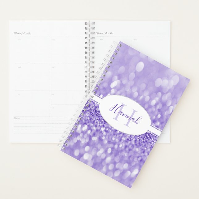 Purple Glitter Personalize Planner (Display)