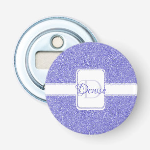 Purple Glitter Personalized  Bottle Opener