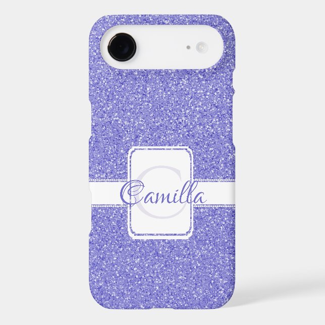 Purple Glitter Personalized Case-Mate iPhone Case (Back)