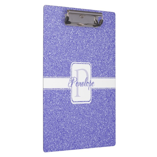 Purple Glitter Personalized Clipboard (Right)