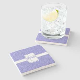 Purple Glitter Personalized Coaster