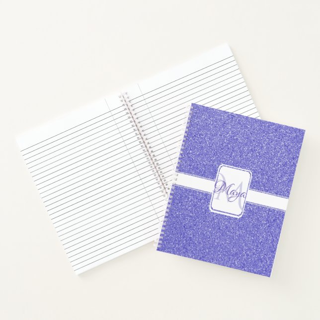 Purple Glitter Personalized Notebook (Inside)