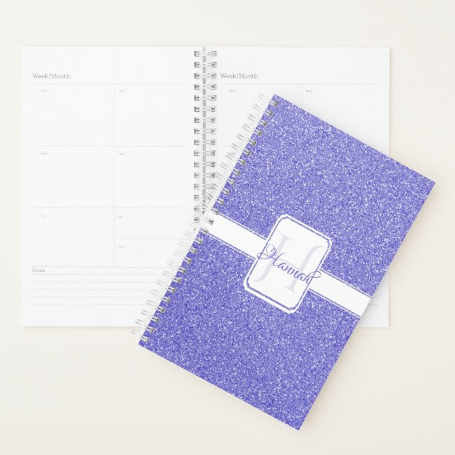 Purple Glitter Personalized Planner (Display)