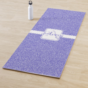 Purple Glitter Personalized Yoga Mat