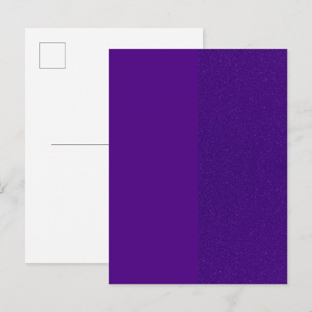 Purple Glitter RSVP Invitation Postcard - Custom (Front/Back)