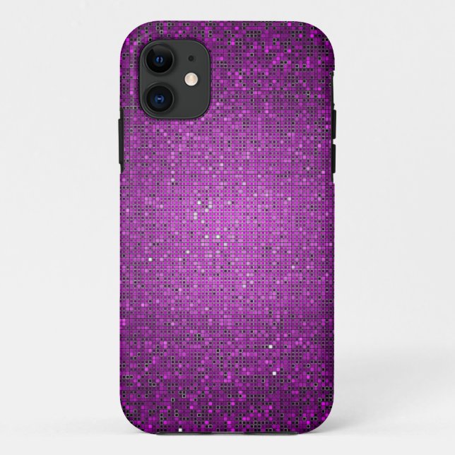 Purple Glitter Sequin Mate ID™ iPhone 5 Case (Back)