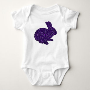 Purple Glitter Silhouette Easter Bunny Creeper