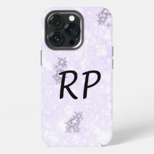 Purple glitter sparkle art add your initial letter iPhone 13 pro case