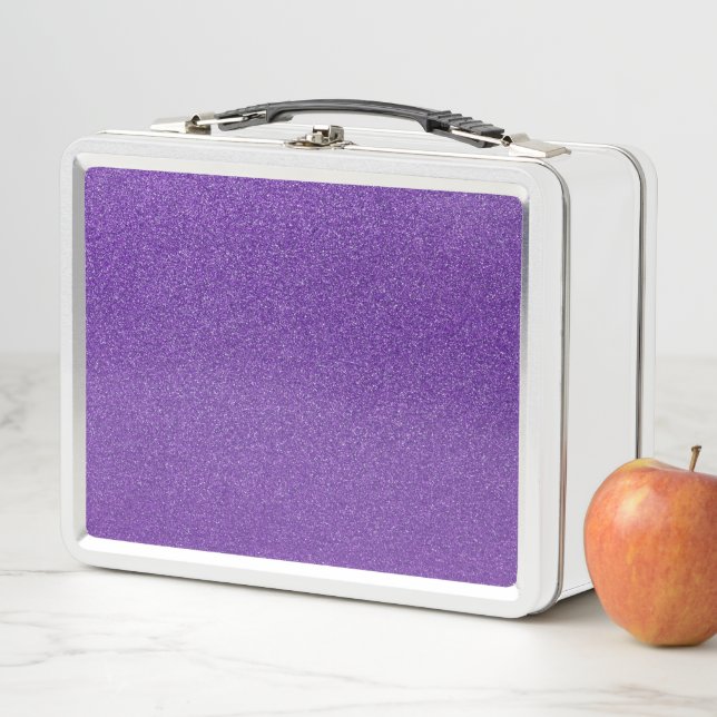 Purple Glitter, Sparkle, Glitter Background Metal Lunch Box (In Situ)