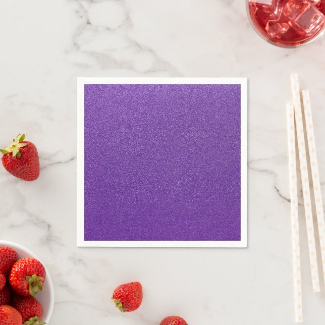 Purple Glitter, Sparkle, Glitter Background Napkin (Insitu)