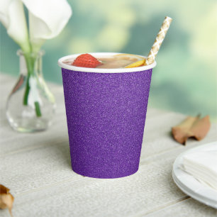 Purple Glitter, Sparkle, Glitter Background Paper Cups