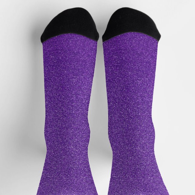 Purple Glitter, Sparkle, Glitter Background Socks (Top)