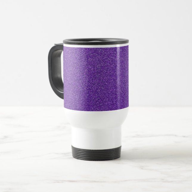 Purple Glitter, Sparkle, Glitter Background Travel Mug (Front Left)