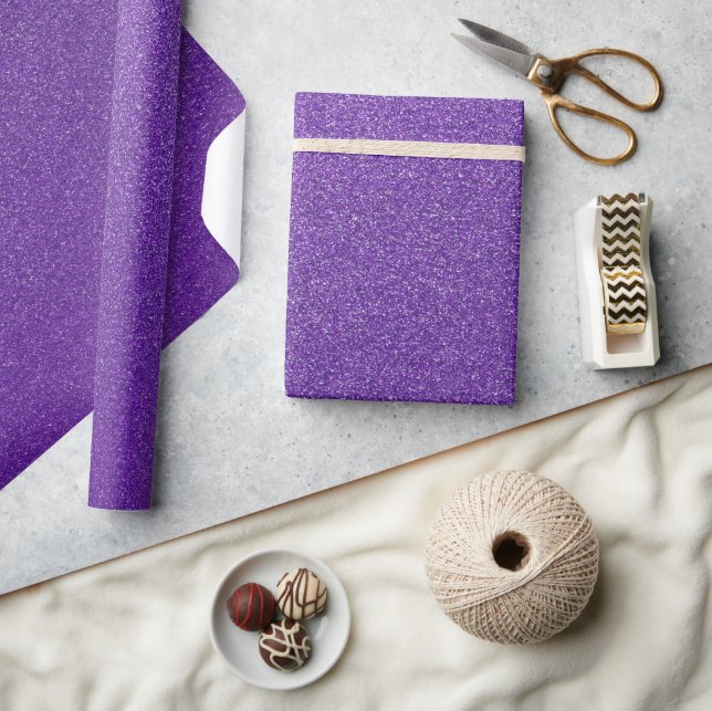 Purple Glitter, Sparkle, Glitter Background Wrapping Paper (Crafts)