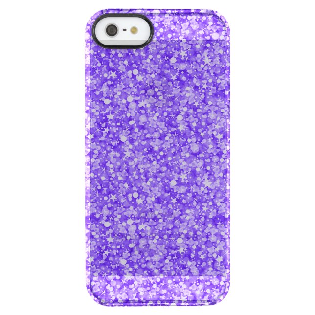 Purple Glitter & Sparkles Pattern Background Uncommon iPhone Case (Back)