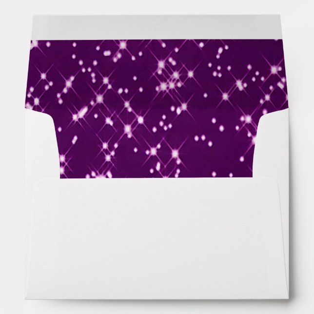 Purple glitter stars light envelope (Back (Bottom))