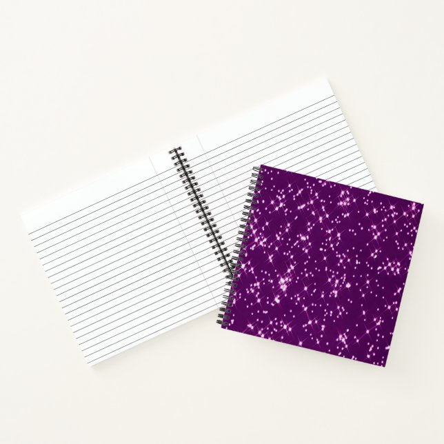 Purple glitter stars notebook (Inside)