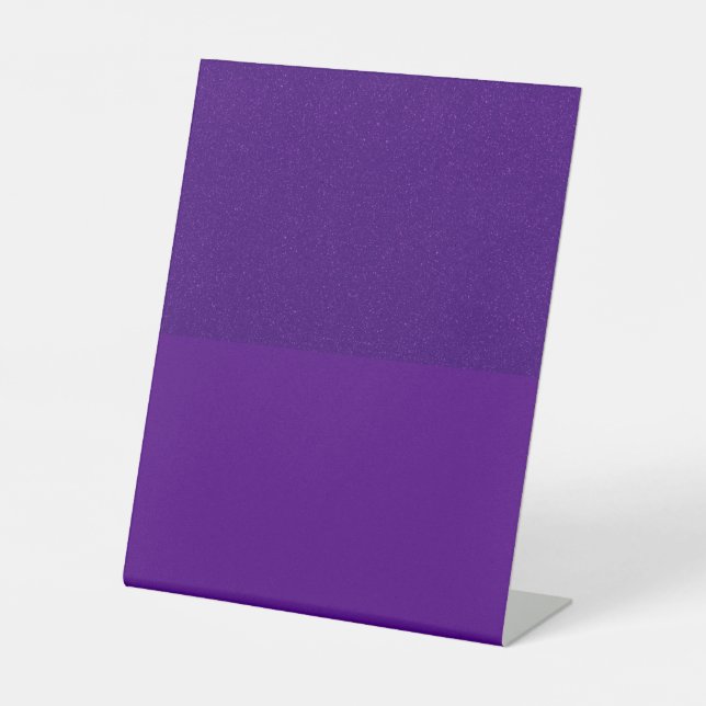 Purple Glitter Top Pedestal Sign – Customizable (Front)