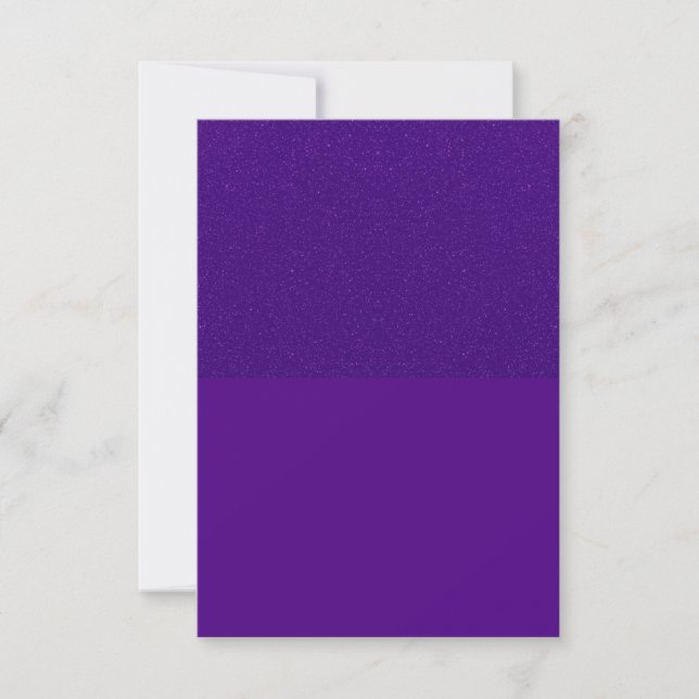 Purple Glitter‑Top Response Card – Customizable (Front)