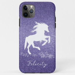 Purple Glitter Unicorn Case-Mate iPhone Case