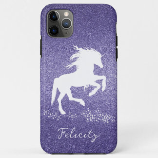 Purple Glitter Unicorn Case-Mate iPhone Case