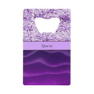 Purple Glitter & Wavy Sands Wallet Bottle Opener