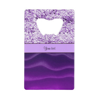 Purple Glitter & Wavy Sands Wallet Bottle Opener