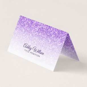 Purple Glitter & White Sparks Business Card