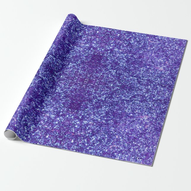 Purple Glitter Wrapping paper (Unrolled)