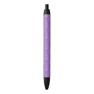 Purple Glittery Stripes Black Ink Pen