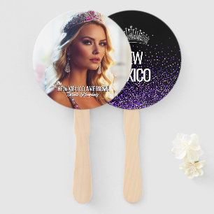 Purple Glitz Pageant Fan Wavers - Set of Fans
