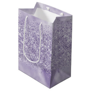Purple Glitzy Glitter       Medium Gift Bag