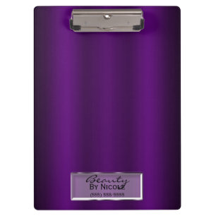 Purple Gloss Shine Elegant Chic Glam Personalized Clipboard