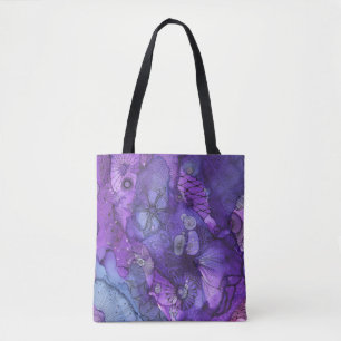 Purple Glow Abstract Tote