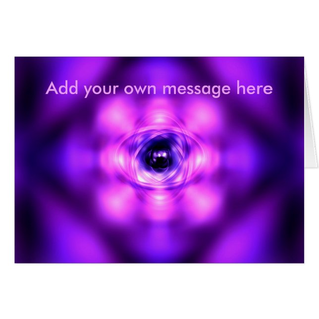 Purple glowing atom (Front Horizontal)