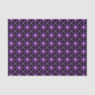 Purple Glowing Grid Tissue Paper