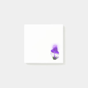 Purple Glowing Mushroom Post-it Notes