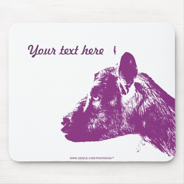 Purple Goat Mouse Pad (Front)