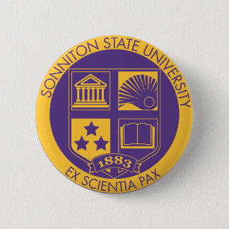 Purple/Gold 2 Inch Round Button