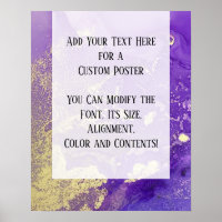 Purple & Gold Abstract Alcohol Ink Fluid Art DIY
