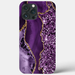 PURPLE & GOLD AGATE PATTERN iPhone 13 PRO MAX CASE
